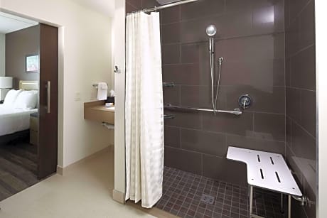Accessible One Bedroom King Suite with Roll-in Shower