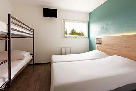 Room with Four Single Beds and Bathroom