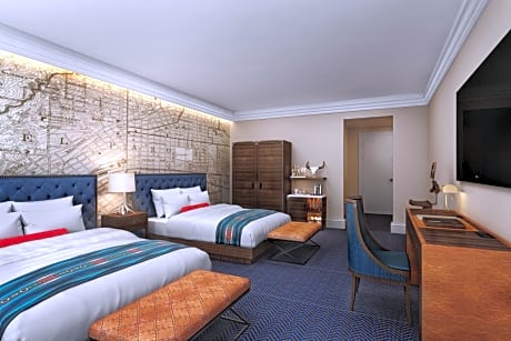 Deluxe Queen Room with Two Queen Beds and Roll-In Shower - Mobility and Hearing Accessible