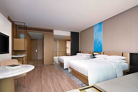 Executive Double Room with Two Double Beds and City View - Executive Level