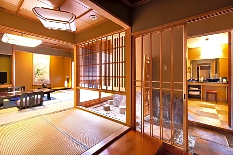 Japanese-Style Deluxe Room with Open-Air Bath and River View