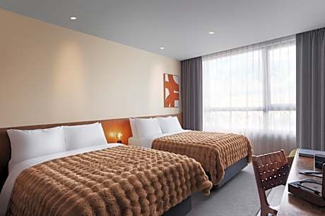 Double Room with Two Double Beds and City View
