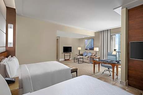 Executive Queen Room with Two Queen Beds and Partial Haram View