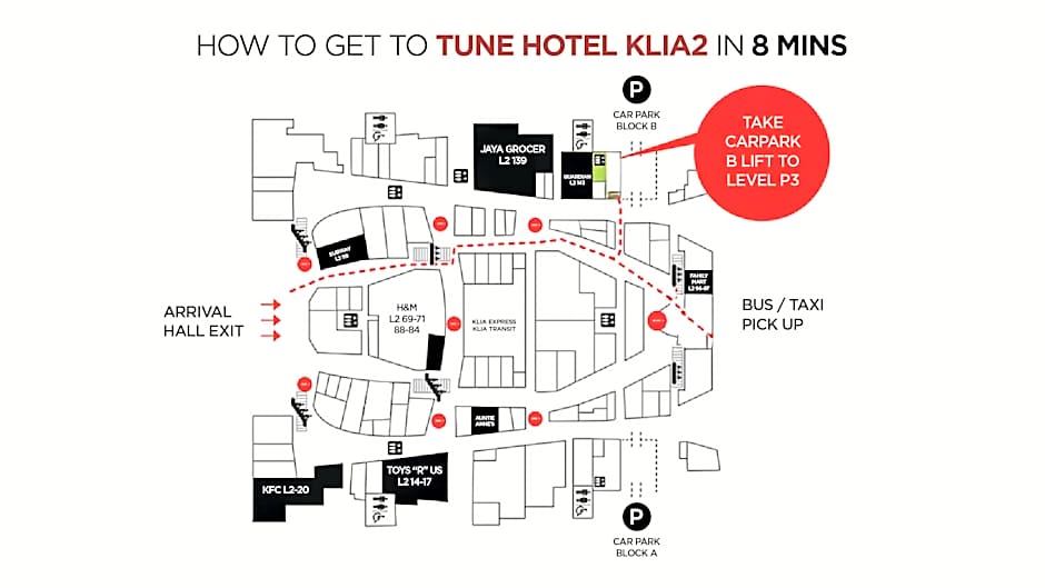 Tune Hotel KLIA-KLIA2, Airport Transit Hotel