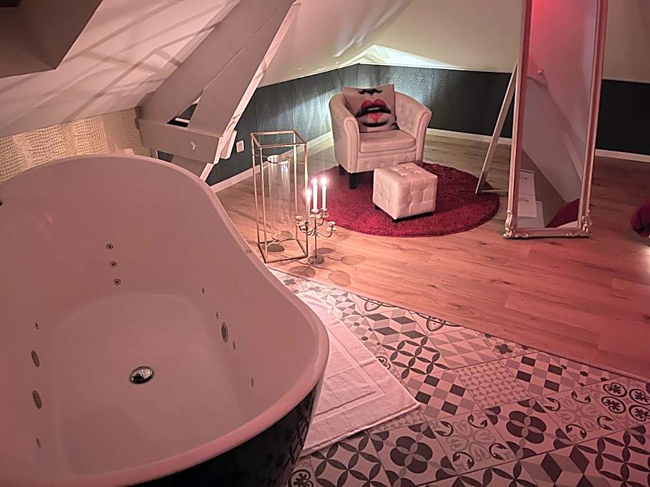 Redroom Loveroom Chambre Spa privative Insolite Thème 50 nuances de grey