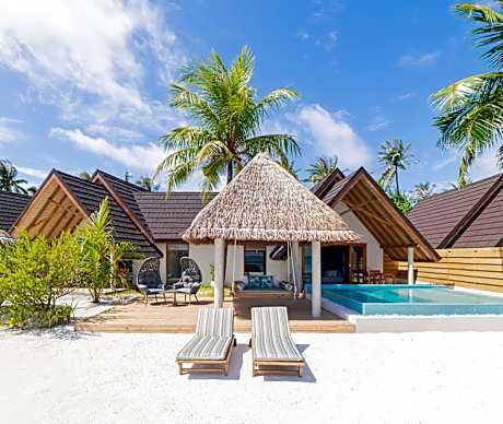 Two Bedroom Beach Duplex Villa with Private Pool and Free Access to Sea Plane Lounge on Arrival