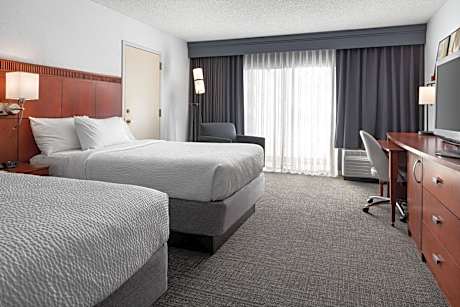 Double Room with Two Double Beds and Transfer Shower - Mobility and Hearing Accessible