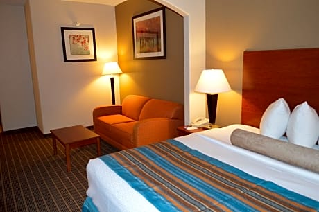SUITE-1 KING BED,MOBILITY ACC,COMMASSIST,BATHTB,SFBD,NSM,FULL BREAKFAST