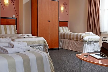 Family Room with Double and Two Single Beds
