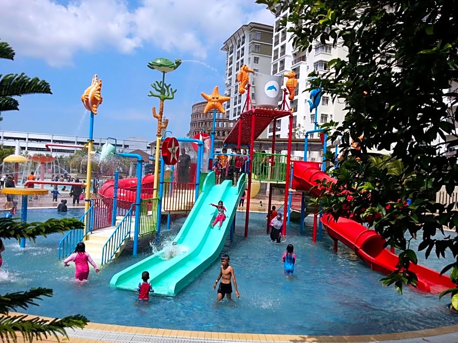 Melaka Family Holiday Homestay Resort Suite WaterPark Pool Free Tickets Malacca Bukit Katil