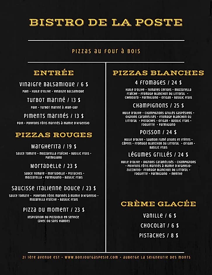 Auberge Seigneurie des Monts