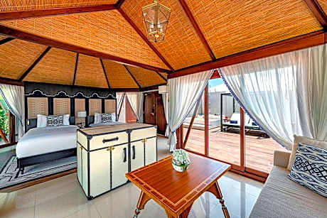 Al Bahar Tented Villa, 1 Bedroom Villa, 2 Twin, Sofa bed, Beach front access, Plunge pool