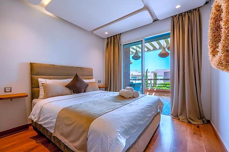 Modern 2BR Apartment with Pool & Secure Parking in Marrakech