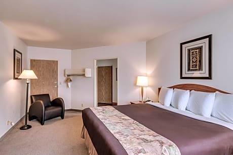 Suite-1 King Bed, Non-Smoking, Mountain View, Walk In Shower