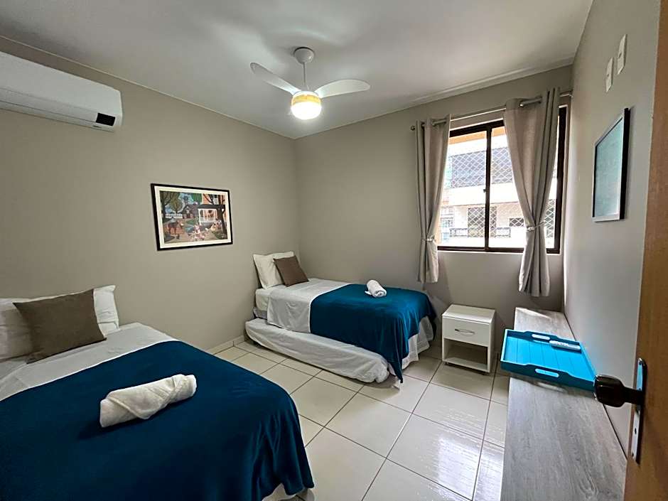 Vista mar - Apto a 60m do mar 3 quartos completo