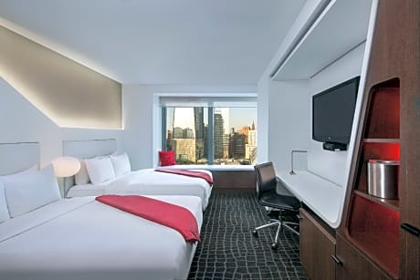 2 Double Beds