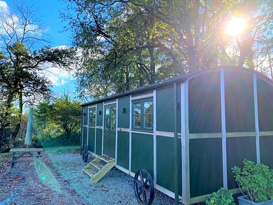 Luxury Shepherds Hut with Superb Views & Fire Pit & walking distance to a superb Gastro Pub