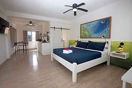 Studio King Partial Sea View with Balcony - Xunantunich