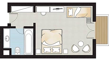 Family Room with Garden View and Balcony