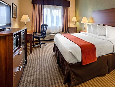 1 King Bed Non-Smoking Microwave Fridge Wi-Fi Walk In Shower Continental Breakfast