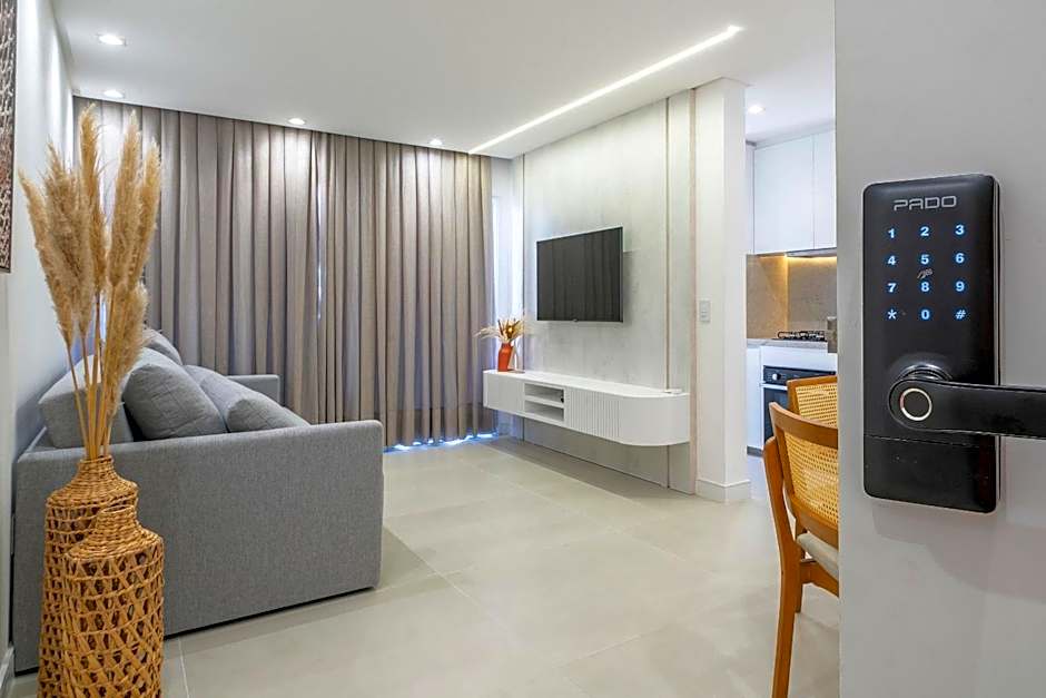 Barbados 302 - Excelente apartamento 02 suítes - À poucos metros da praia de Bombas - (Consultar serviços de roupa de cama e banho)