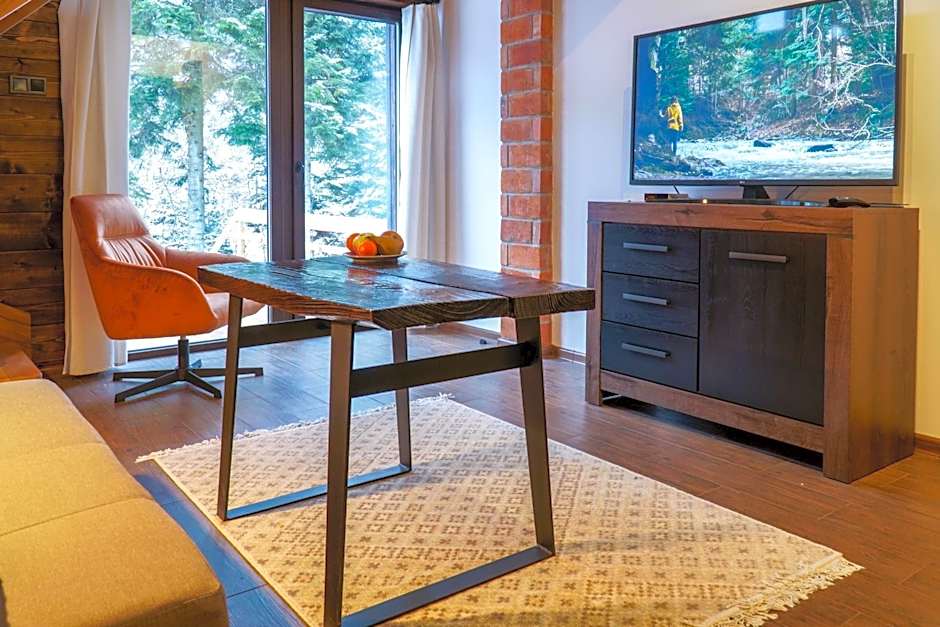 Novosiele Lifestyle Apartments - nad górską rzeką - Strefa relaksu sauna jacuzzi - Bieszczady