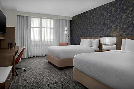 Queen Room with Two Queen Beds and Adapted Tub - Mobility and Hearing Accessible
