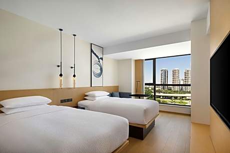 Executive Twin, Guest Room, 2 Twin, City View
