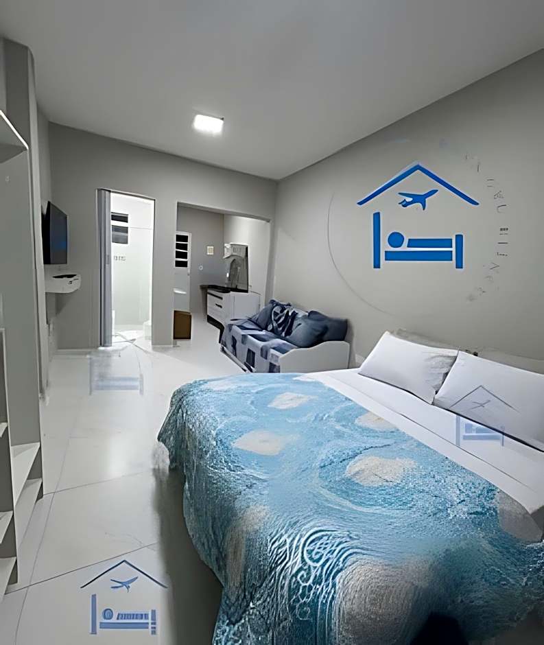 Confortavél Apartamento com AC, perto do Aeroporto