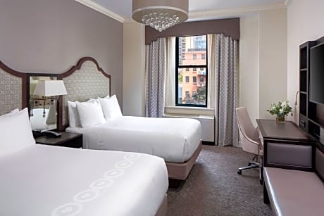 Double Room with Two Double Beds and City View