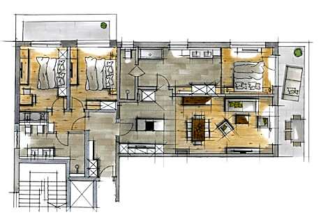 Three-Bedroom Apartment with Terrace - A-VITA living