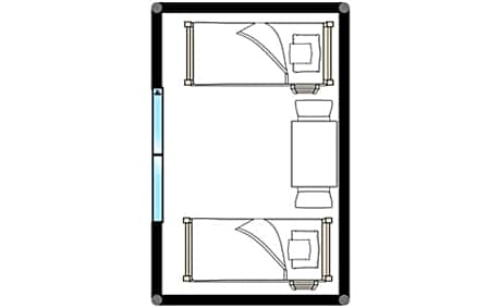 Standard Twin Room with Shared Bathroom