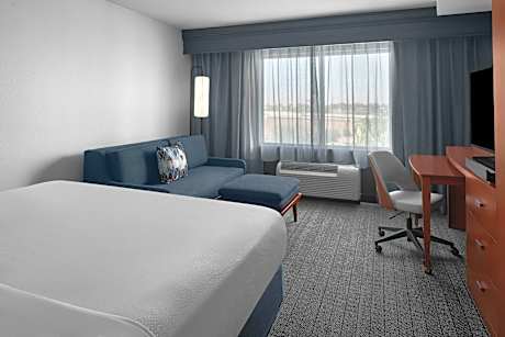1 King Bed, Mobility Accessible with Roll-In Shower, Hearing Accessible