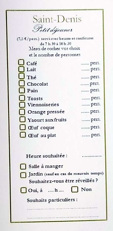 Chambres d'hôtes Saint Denis