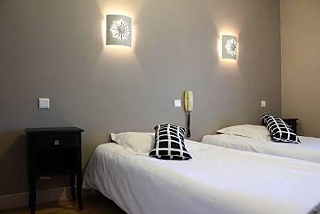 Twin-Standard-SDB privée avec douche-Vue sur la cour