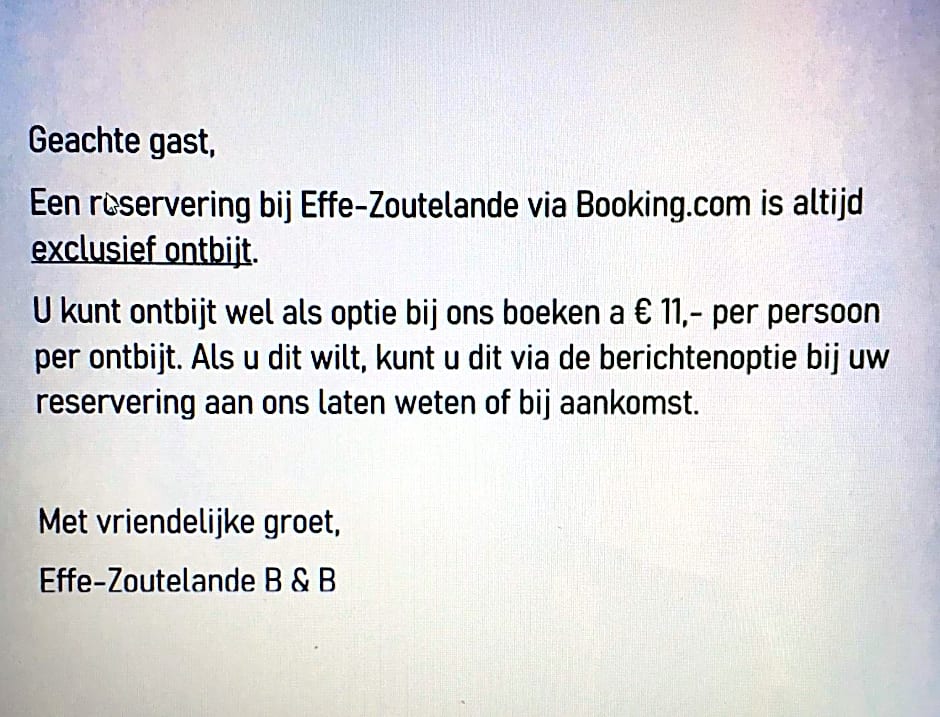 Effe-Zoutelande B&B