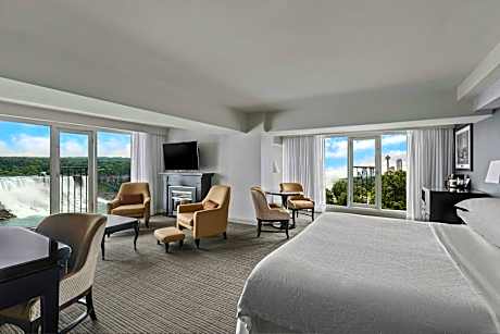 American Fallsview Corner, Junior Suite, 1 King, Sofa bed, Falls view, Low floor, Fireplace