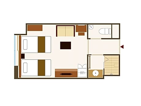 Twin Room with Shower - Non-Smoking
