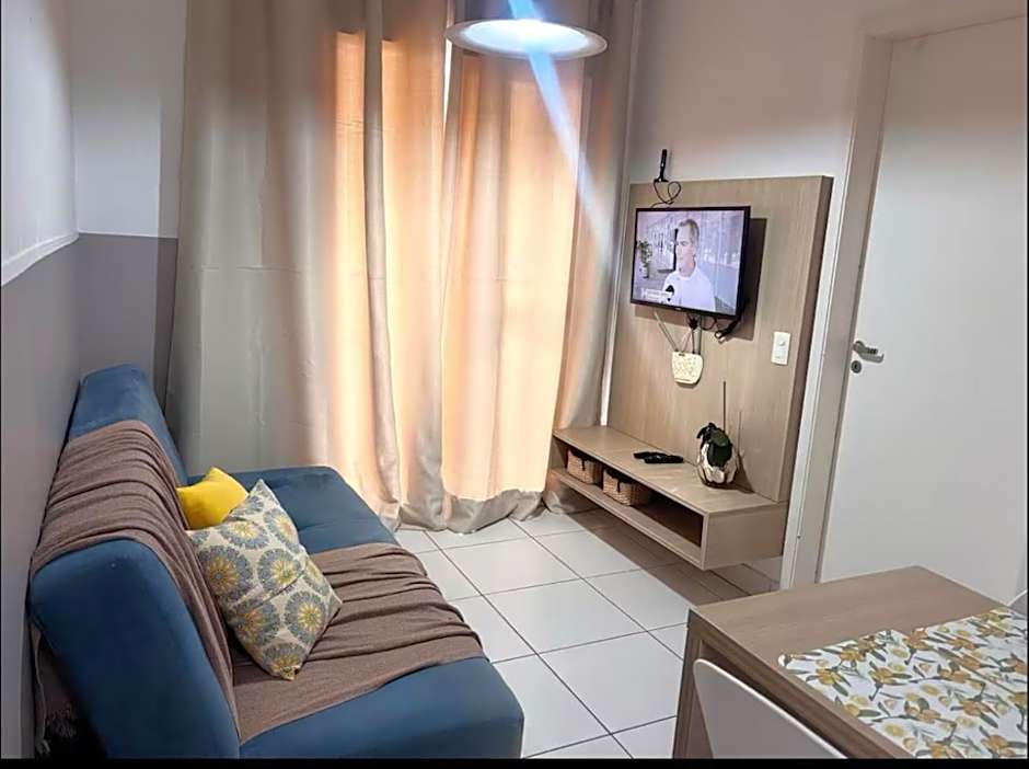 1 quarto e sala com lazer completo