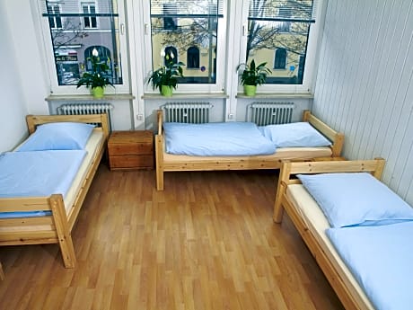 Dreibettzimmer-Einfach-Gemeinsames Badezimmer