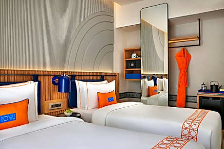 Twin Bed Pool View With Balcony and Complimentary Mini-bar