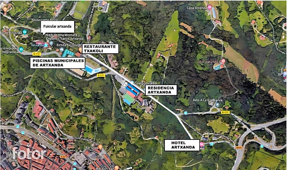 Hotel Artxanda Bilbao, Parking Gratuito en el Exterior Junto al Hotel