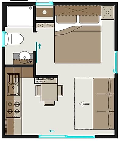 One-Bedroom Mobile Home with Terrace and Lake View