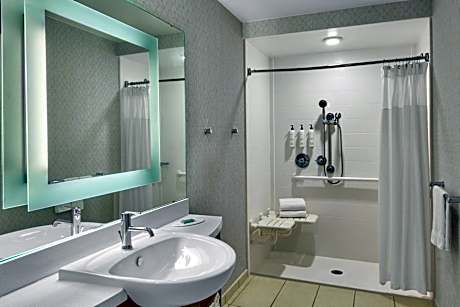 Studio with Two Queen Beds, Sofa Bed and roll-in Shower - Mobility Accessible