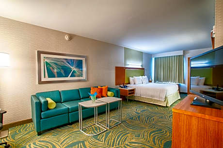 Queen Suite with Sofa Bed and Roll-in Shower - Mobility and Hearing Accessible
