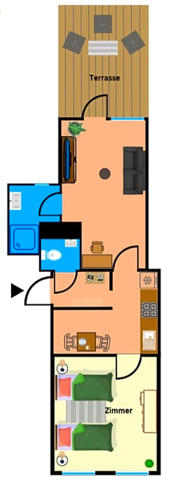 Gemütliche Unterkünfte für längeren Aufenthalt und Monteure inkl Balkon, Waschmaschine, WiFi, Küche und Parkplatz