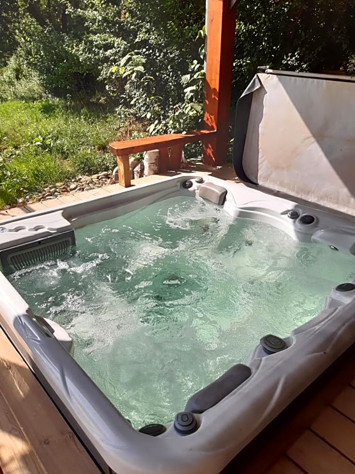 Chambre familiale avec piscine chauffée et jacuzzi