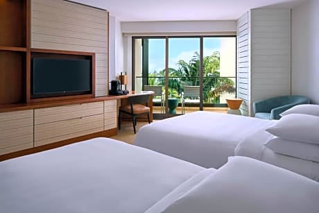 Queen Room with Two Queen Beds and Partial Ocean View