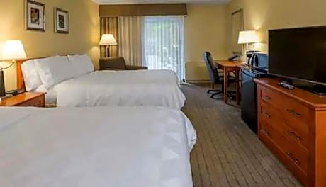 Standard Double Room with Two Double Beds Parking Area View - Non Smoking