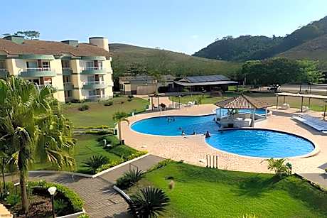 Luxuoso Apart Hotel Village c/ vista para piscina